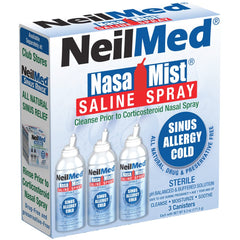 NeilMed NasaMist isotonic saline nasal spray 177 mL 3 canisters