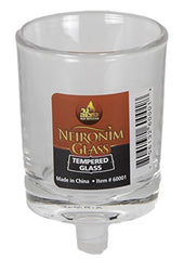 Clear glass Shabbos candle holders by Ner Mitzvah Neironim