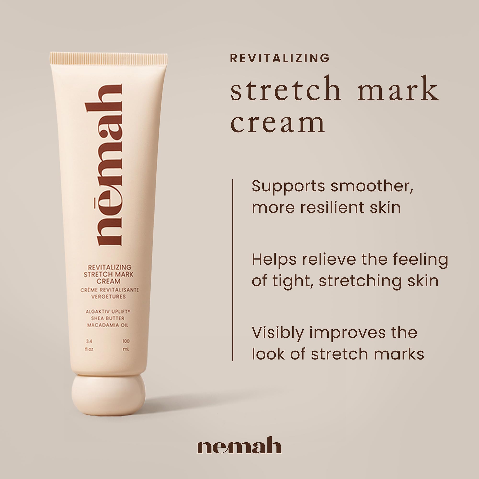 Nemah moisturizing belly cream 3.4 oz for pregnancy