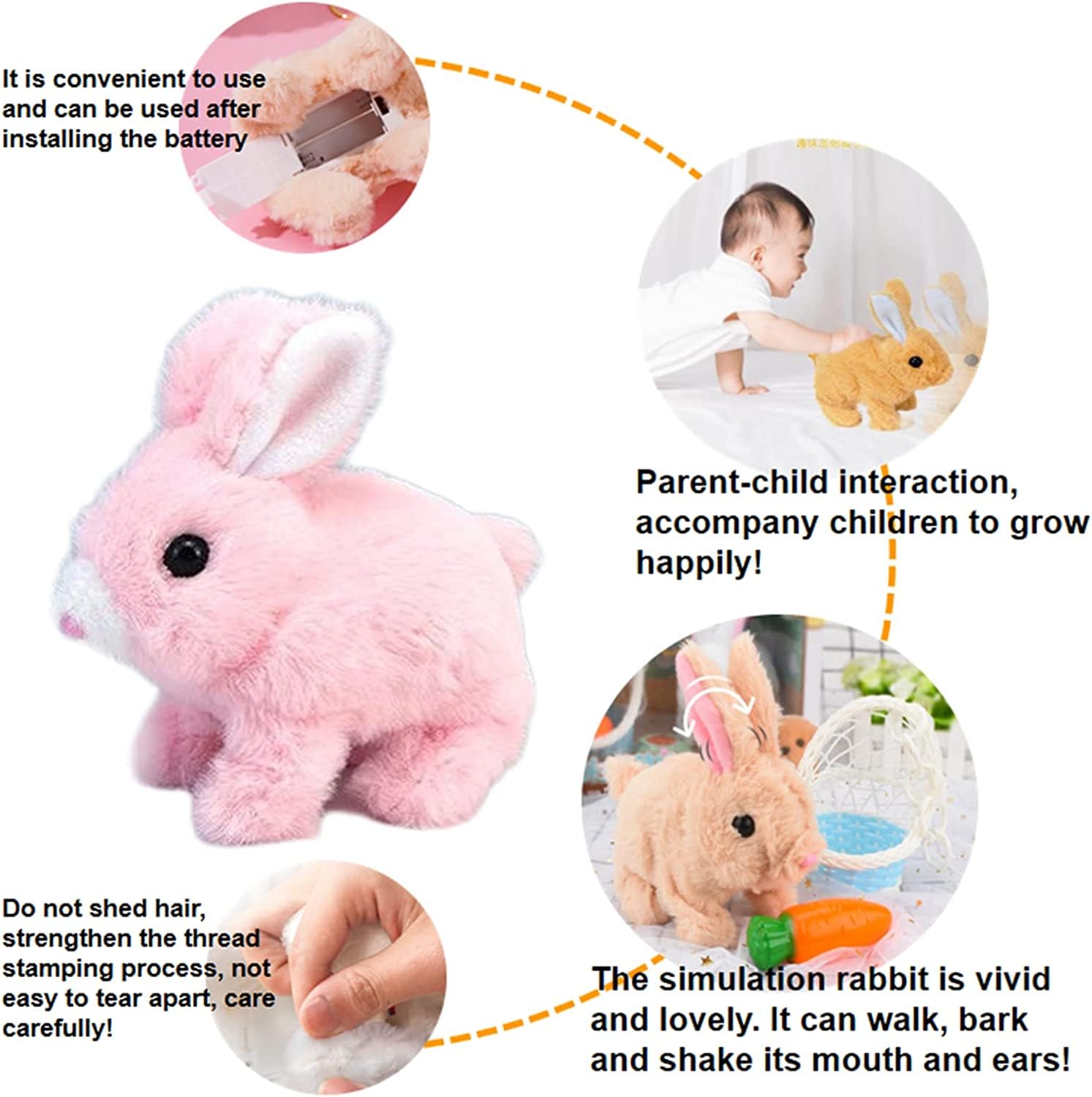 Two-piece set includes Bunny Toy and Carrot Toy for kids