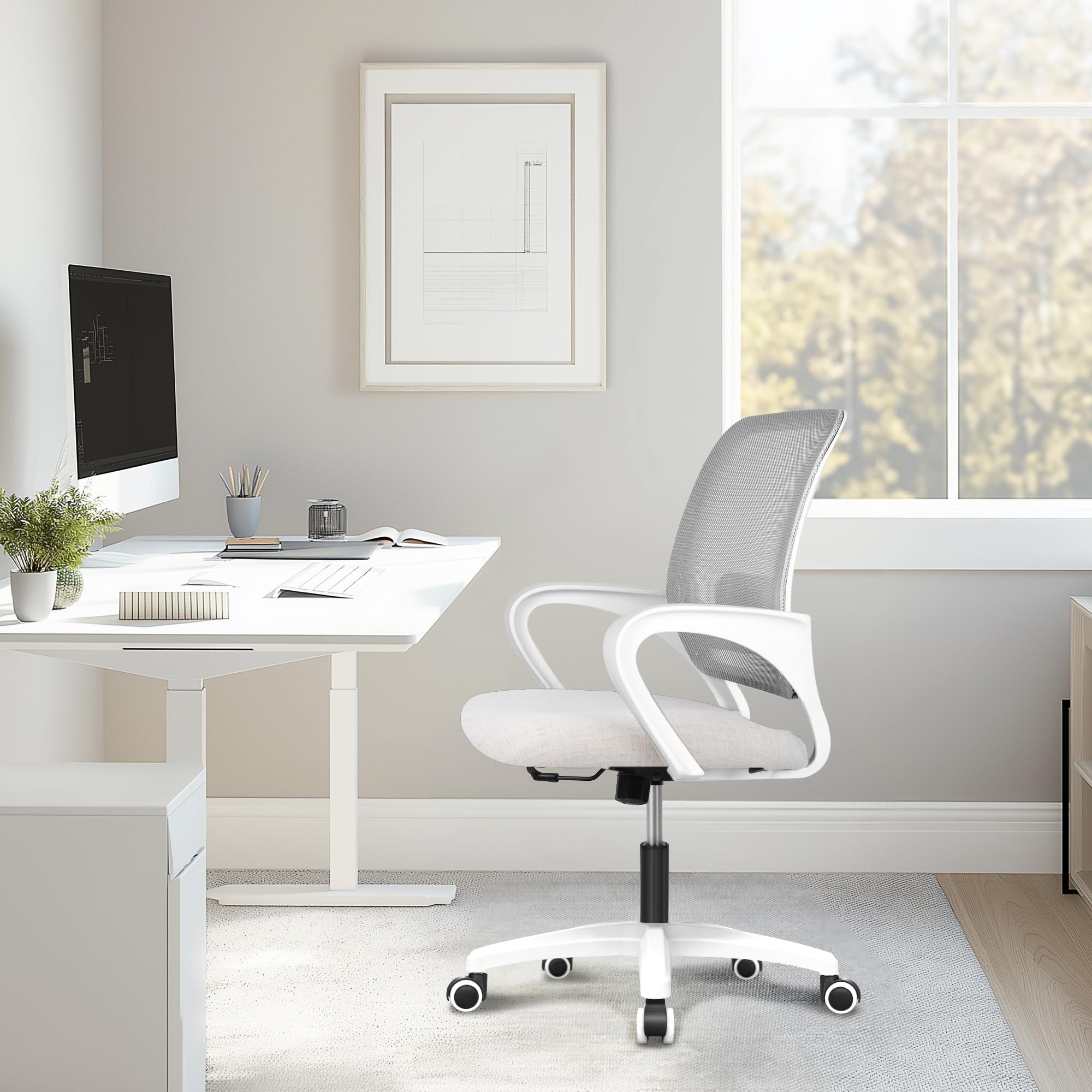 NEO CHAIR tilt tension upright lock controls ivory