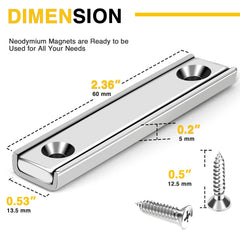 Countersunk hole magnet for easy installation