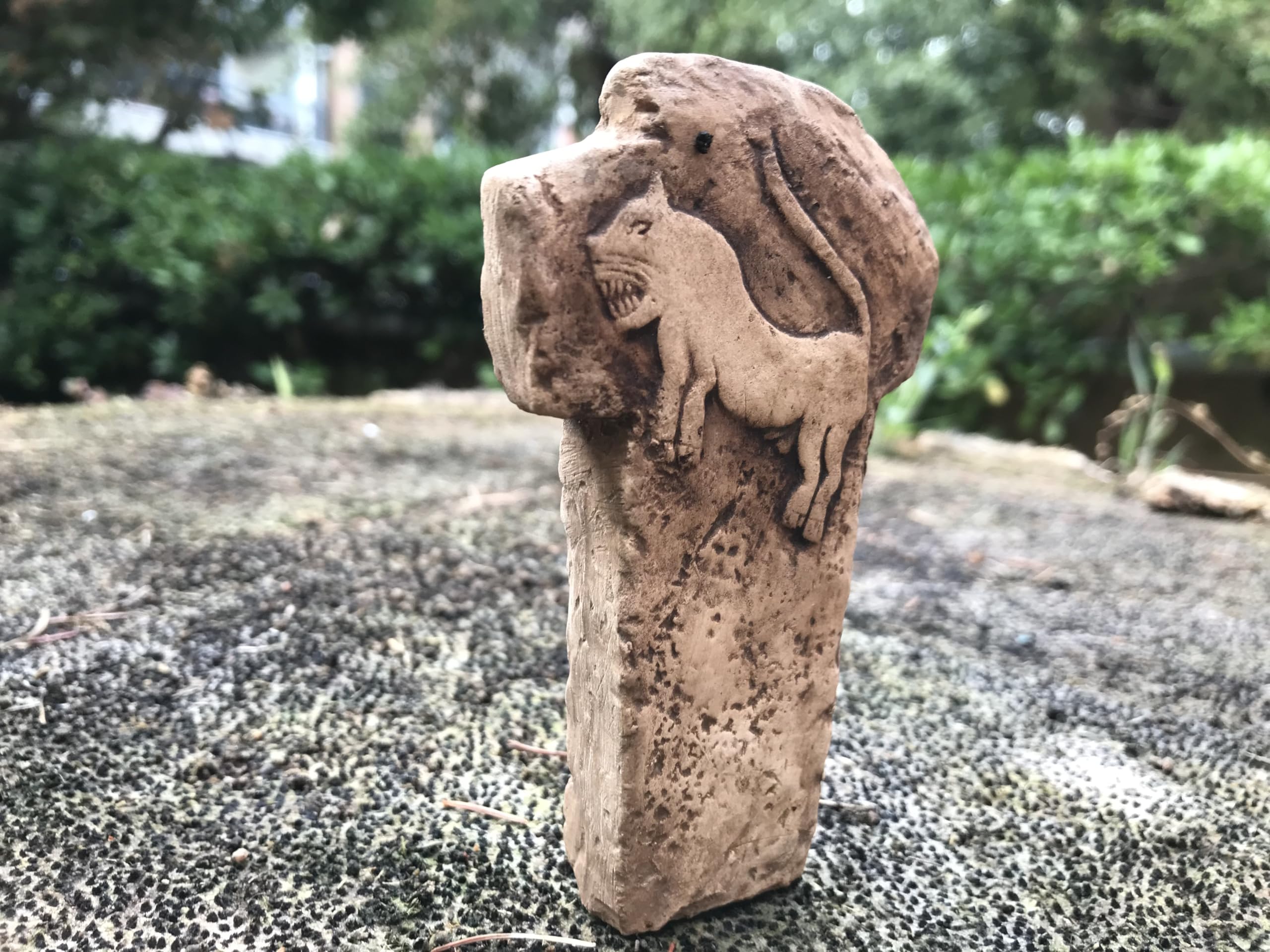 Neolithic Gobeklitepe archeological site souvenir ceramic statue