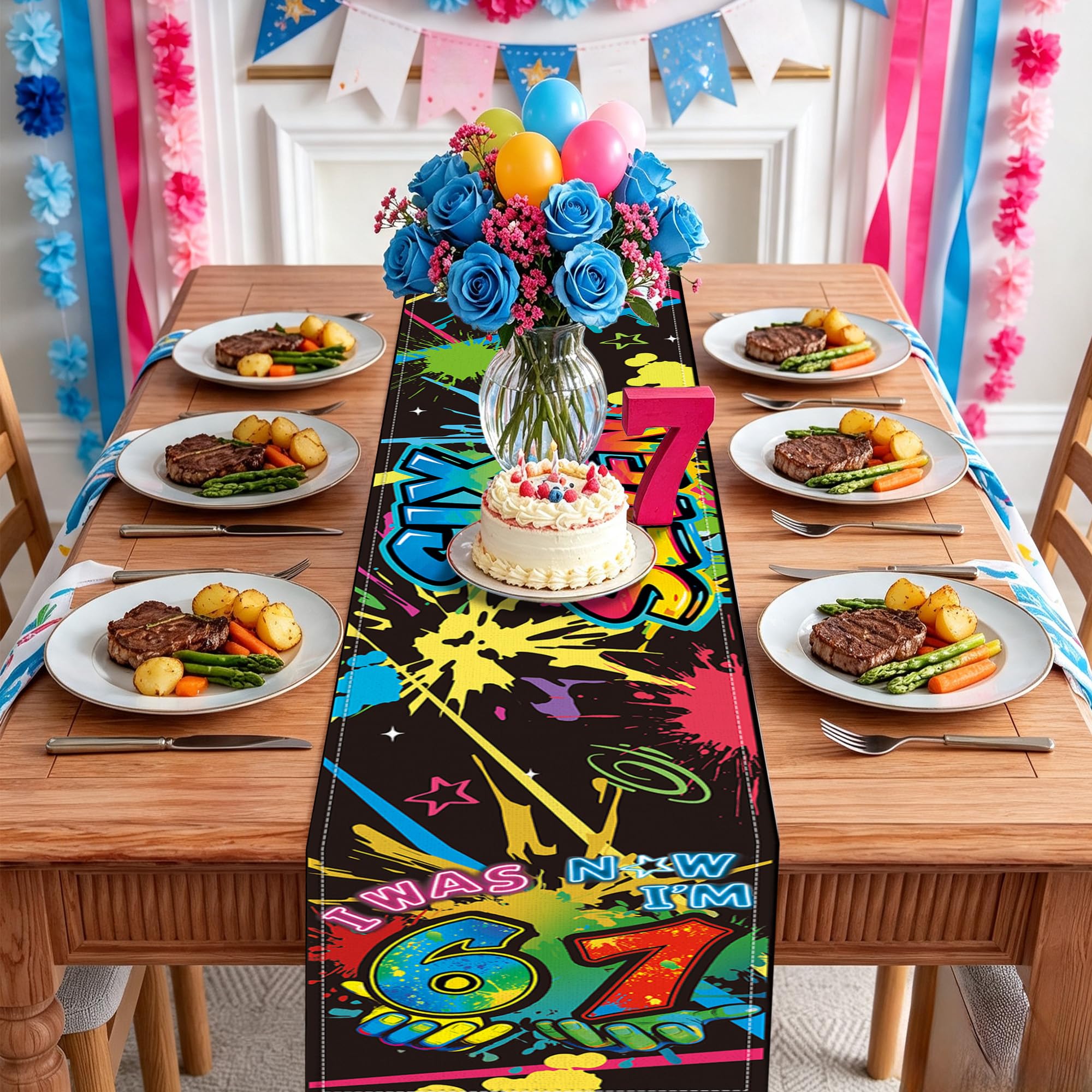 Oil-proof coated table runner resists spills and stains