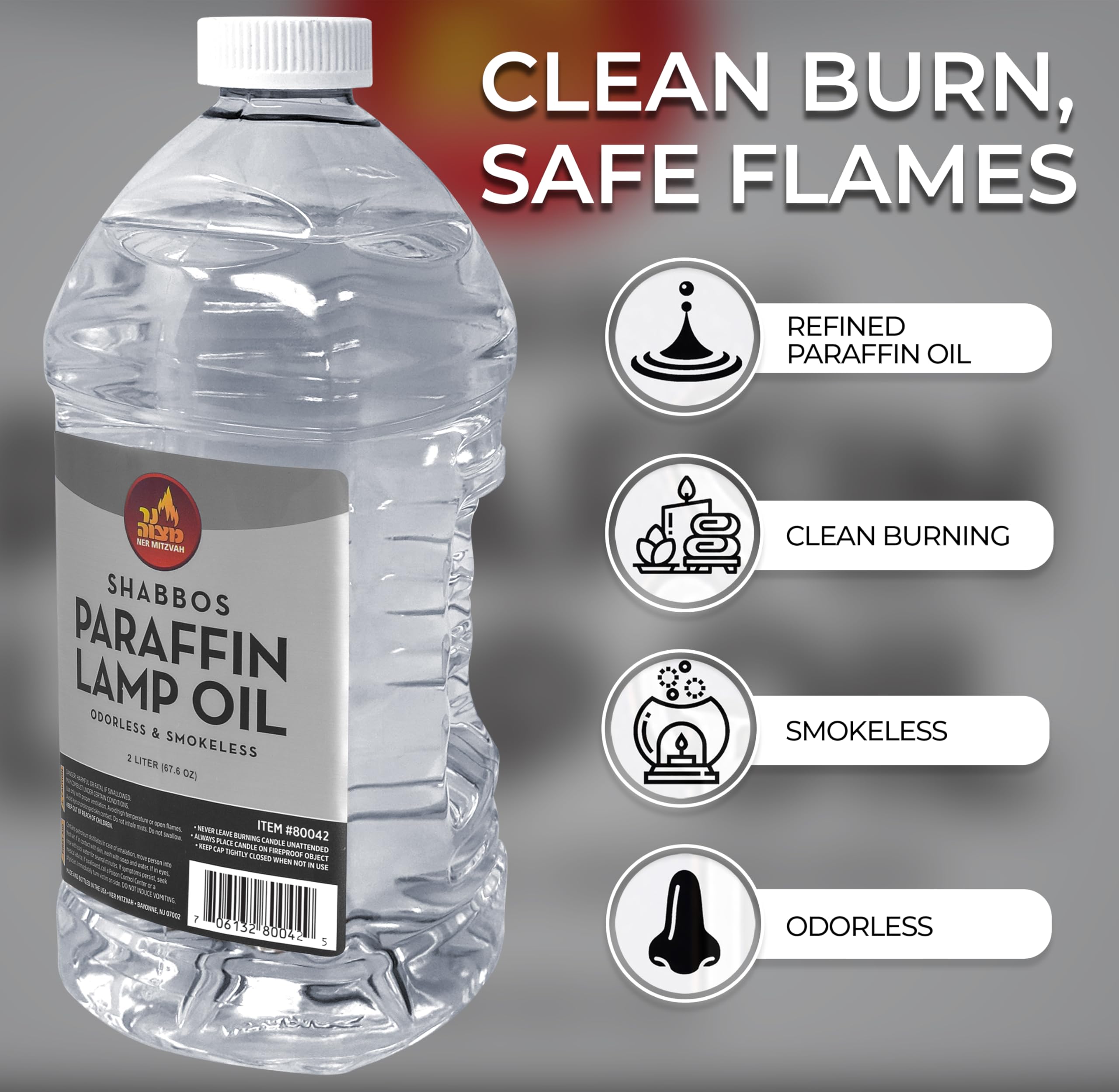 Ner Mitzvah Paraffin Lamp Oil 2L packaging