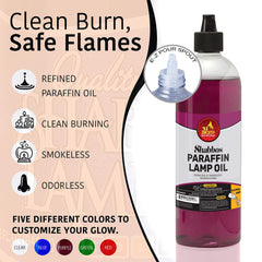 Purple Ner Mitzvah Paraffin Lamp Oil color option