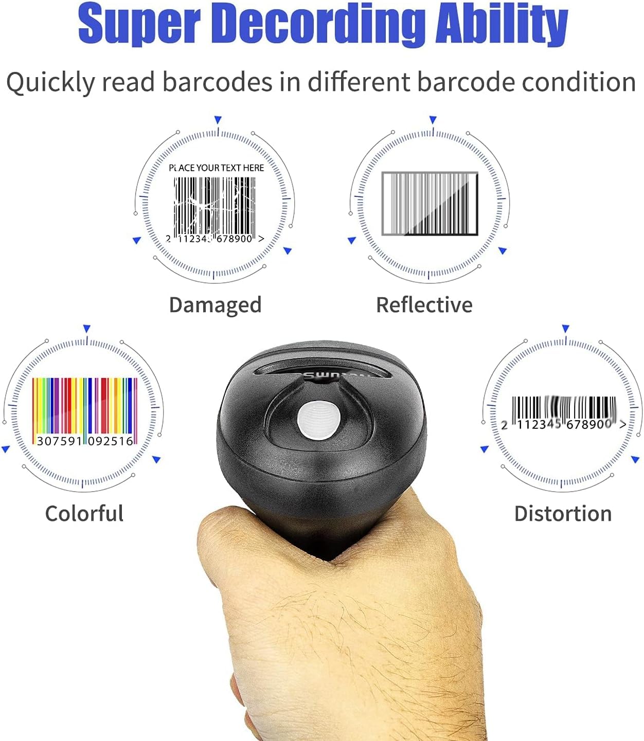 NetumScan USB wired 1D barcode scanner packaging