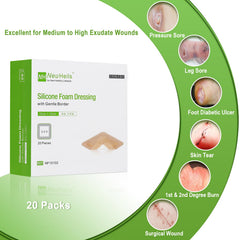 Latex-free NeuHeils silicone foam dressing with silicone contact layer