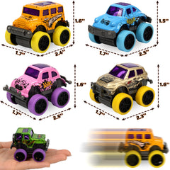 Mini pull-back cars about 2.3 inches long