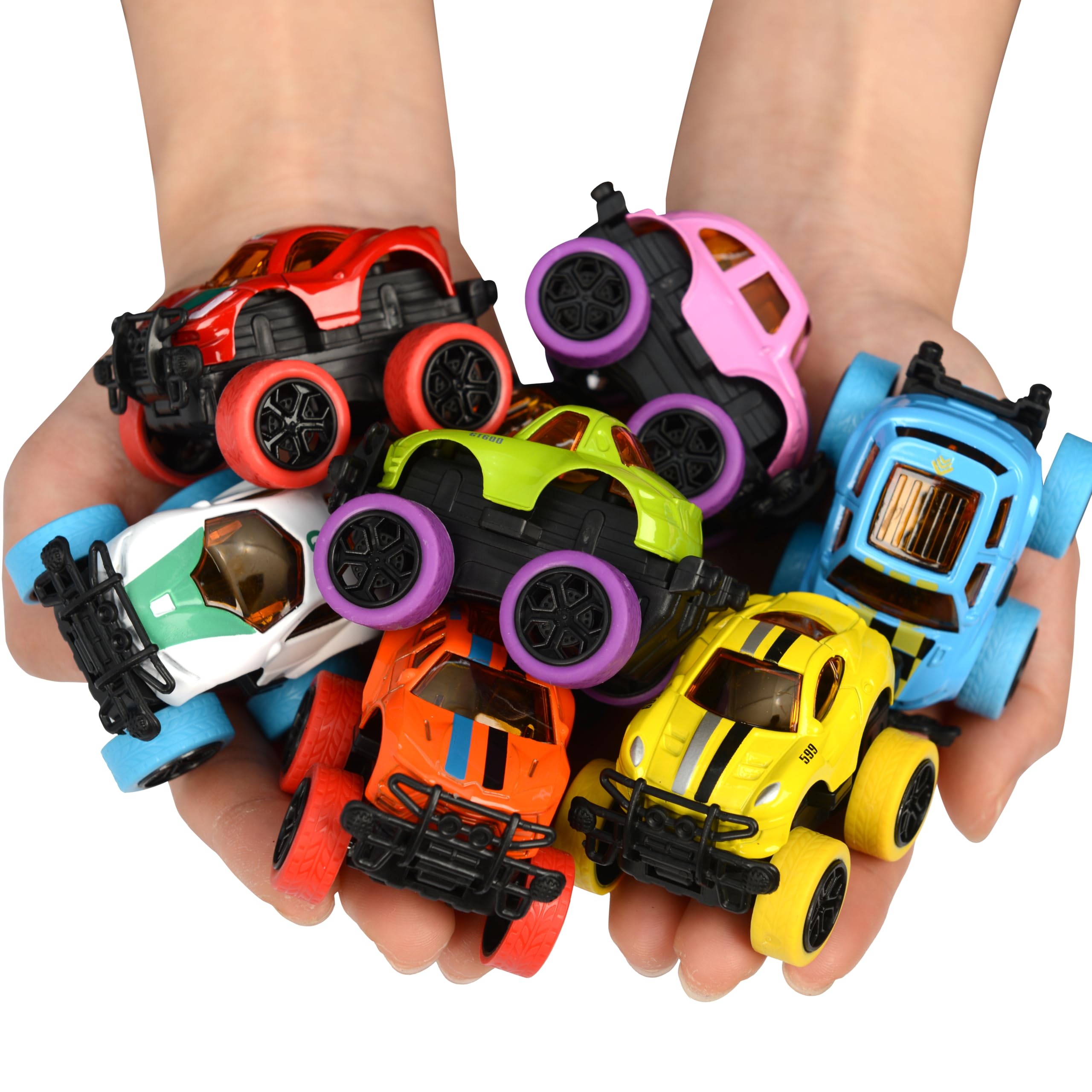 Sixteen unique monster truck designs for kids play