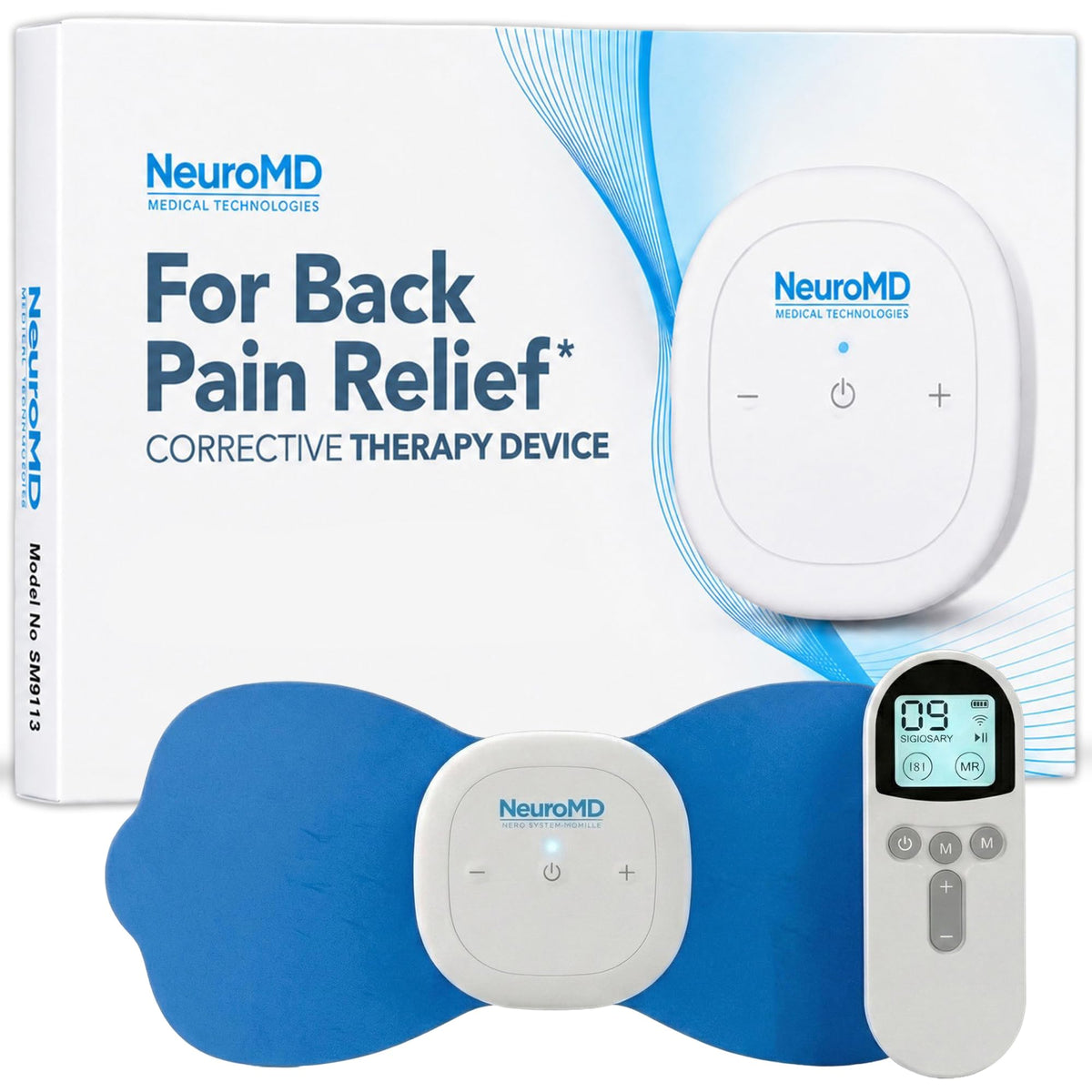 NeuroMD NMES Wireless Muscle Stimulator SM9113 with control unit