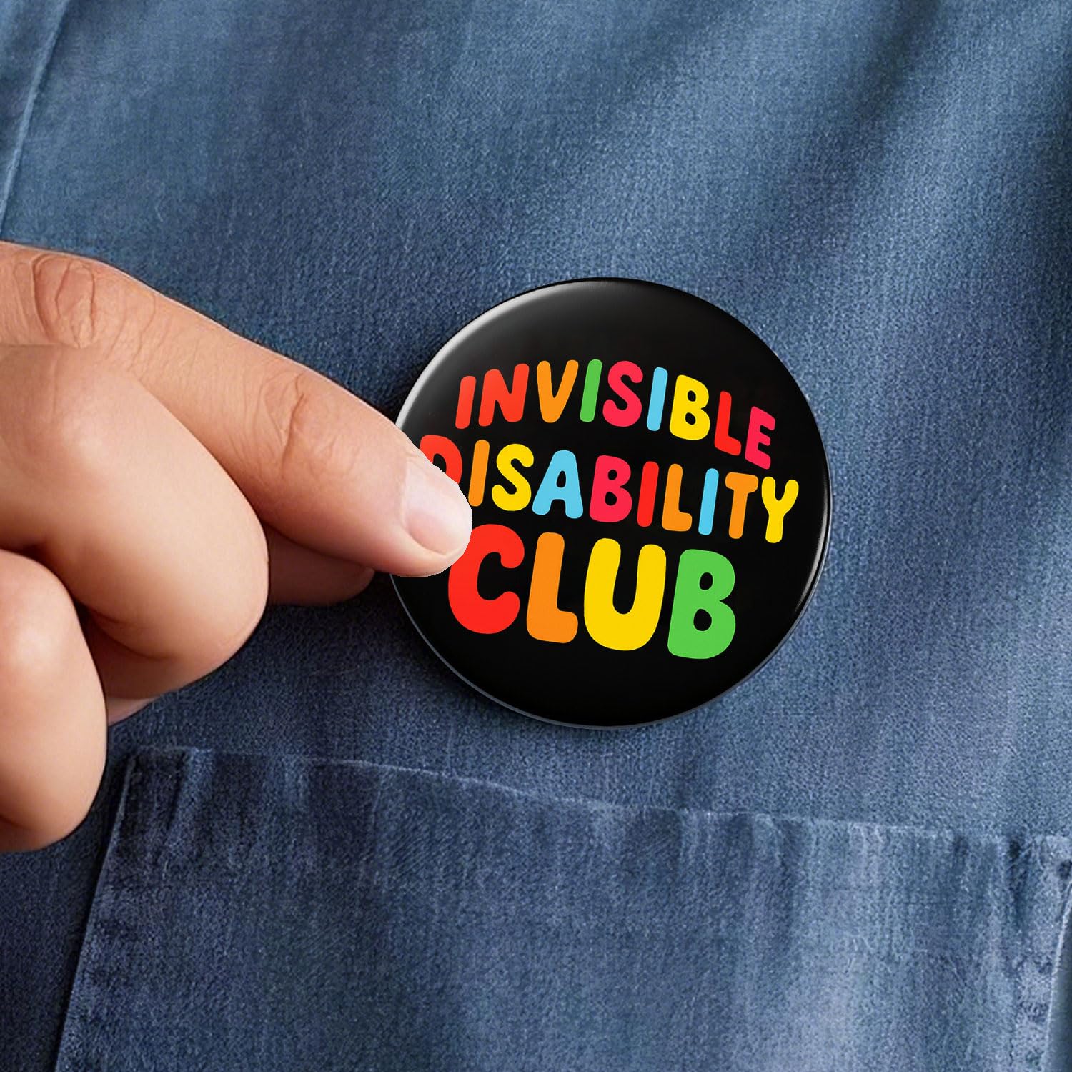 Mental Health Pin emphasis on disability awareness symbolism
