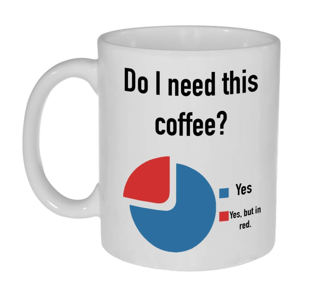 Neurons Not Included mug 11 ounce white interior pie chart design