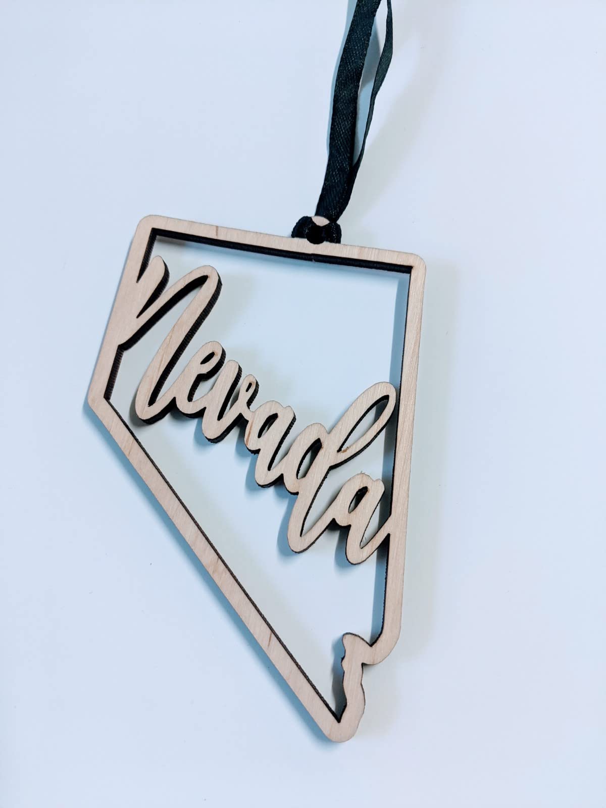 Nevada Christmas Ornament dimensions 4.5 in by 3 in