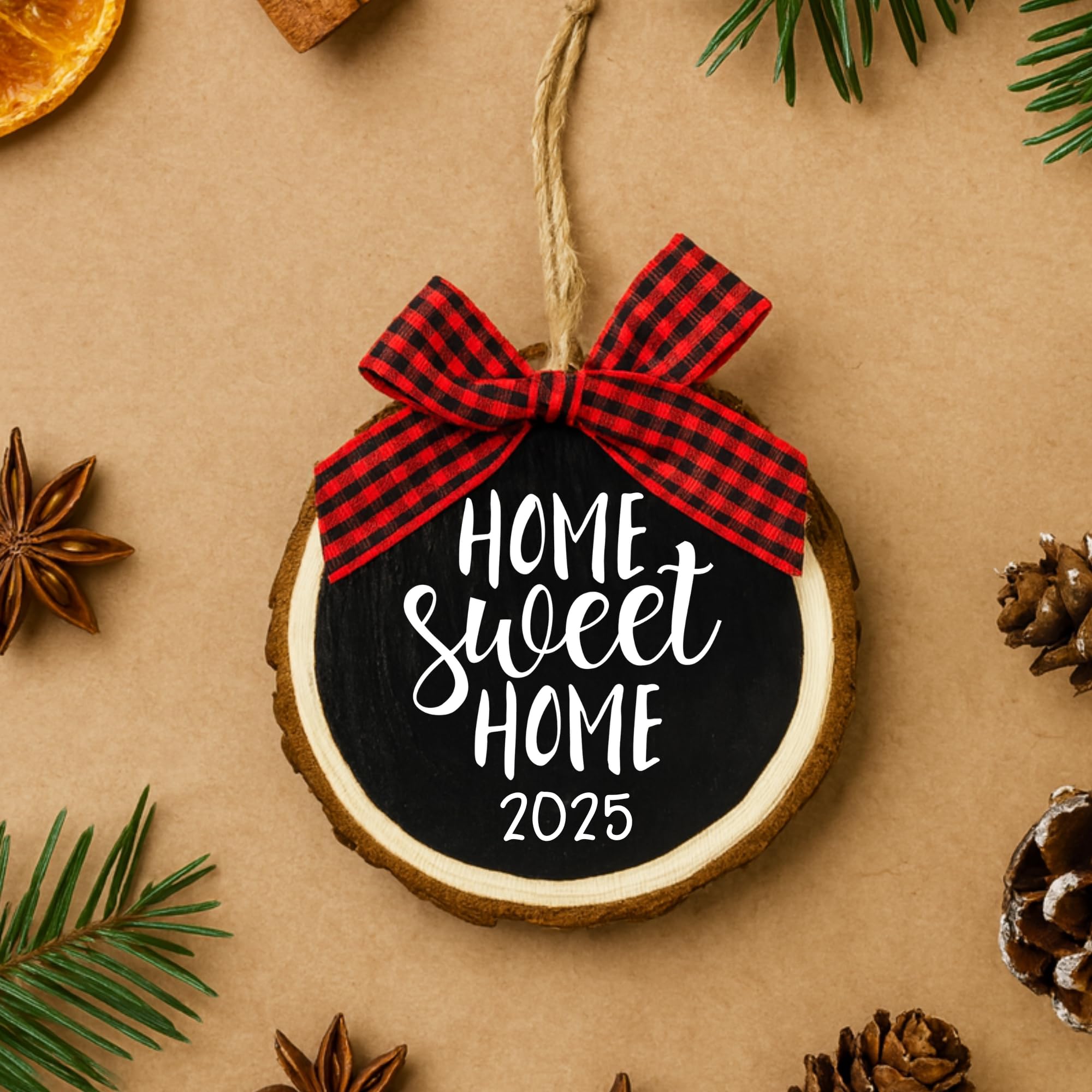 Gift box included kraft packaging for New Home Ornament 2025