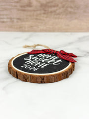 Jute twine hanger attached to New Home Ornament 2025