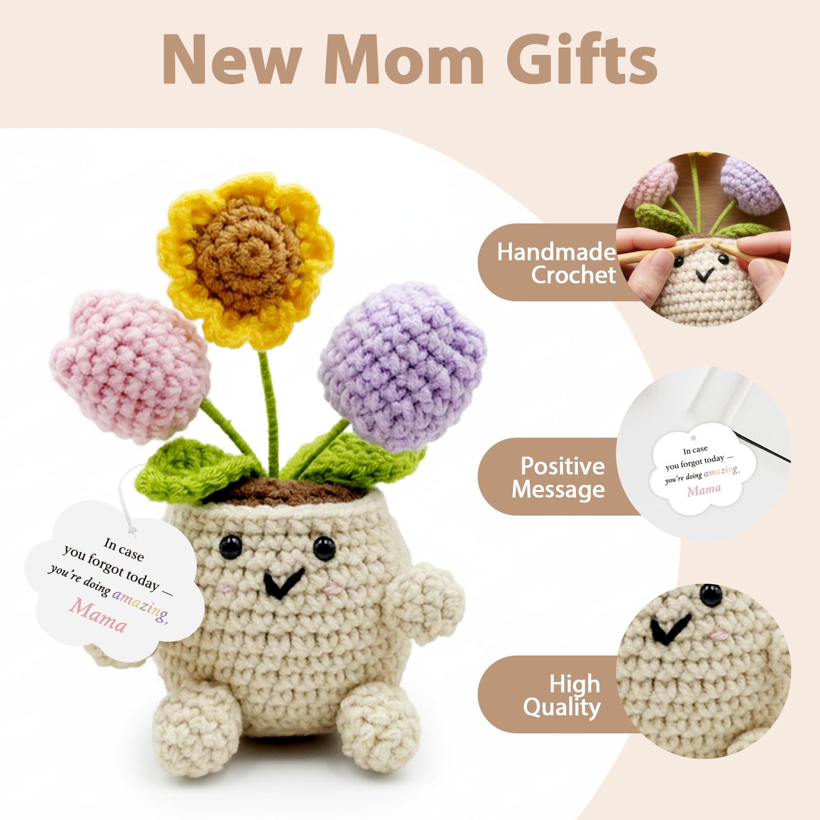 Postpartum care items including hand cream soap and candle
