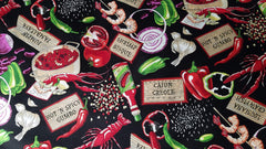 New Orleans themed kitchen curtain front view