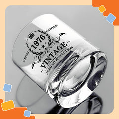 NewEleven gifts for husband and dad whiskey glass details