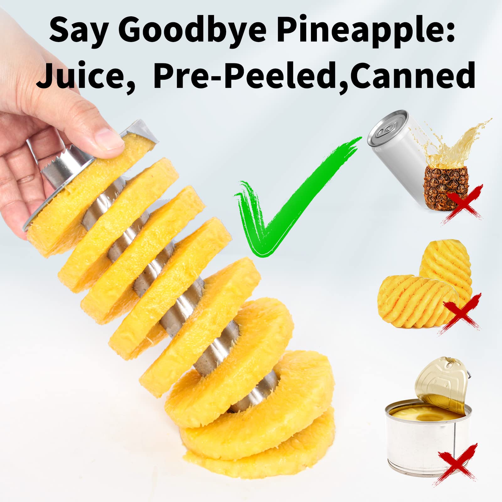 Measure marks estimate core depth on pineapples