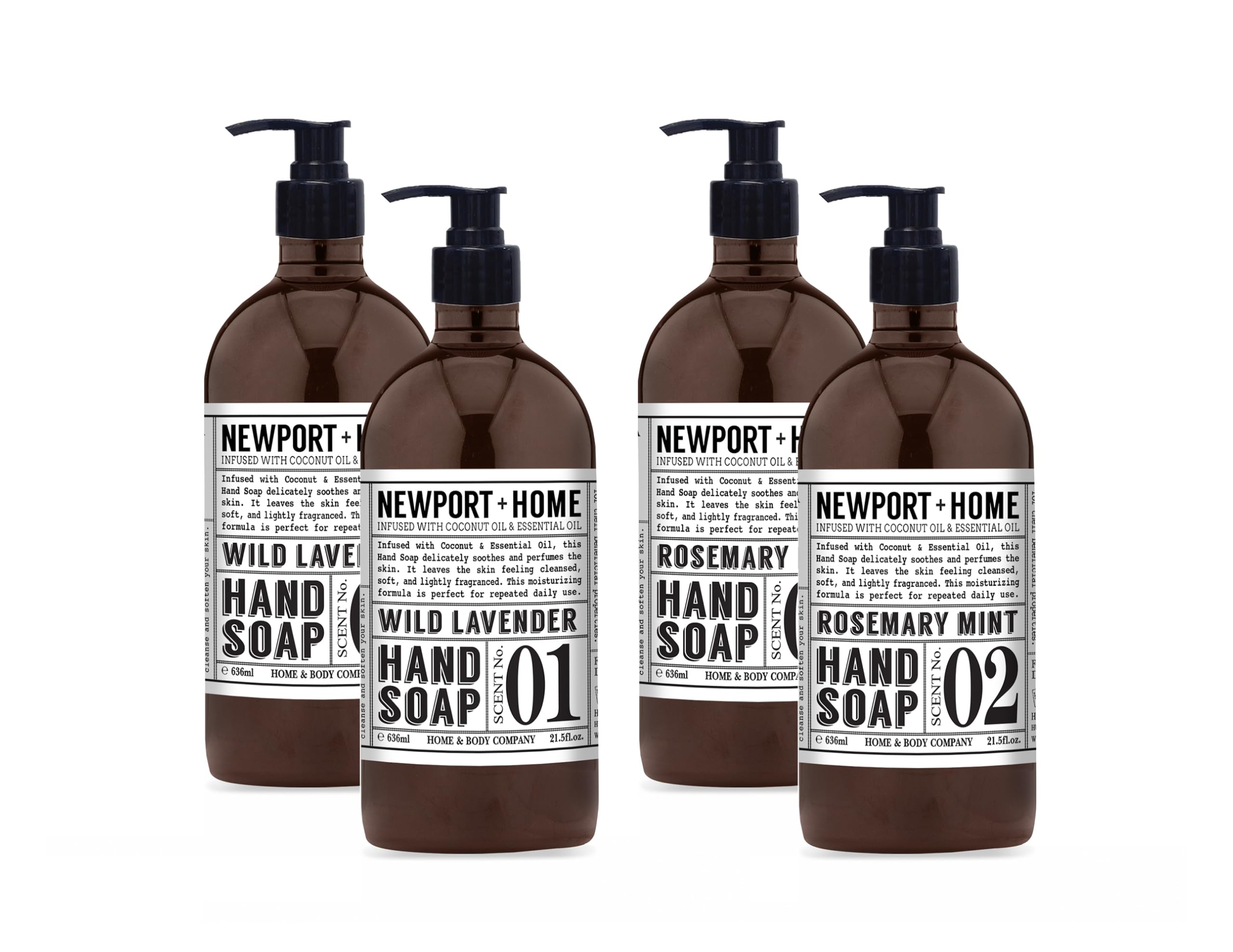 Newport Home Hand Soap 21.5 oz set of 4 bottles