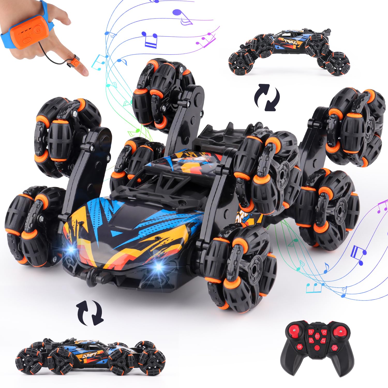 NEXBOX Cool 8 Wheels Hand Controlled rc Stunt Car Toys product image