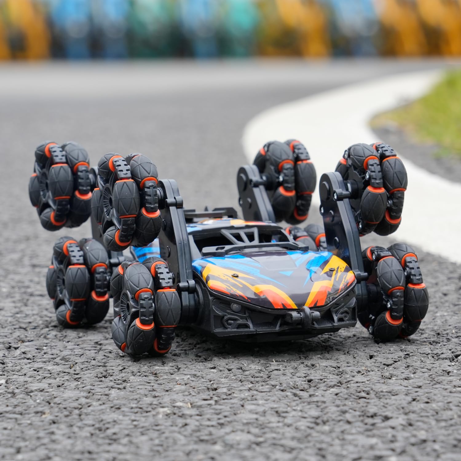 Two rechargeable batteries included with the RC car image