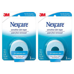 Nexcare Sensitive Skin Tape 1in x 4yds 2-count pack