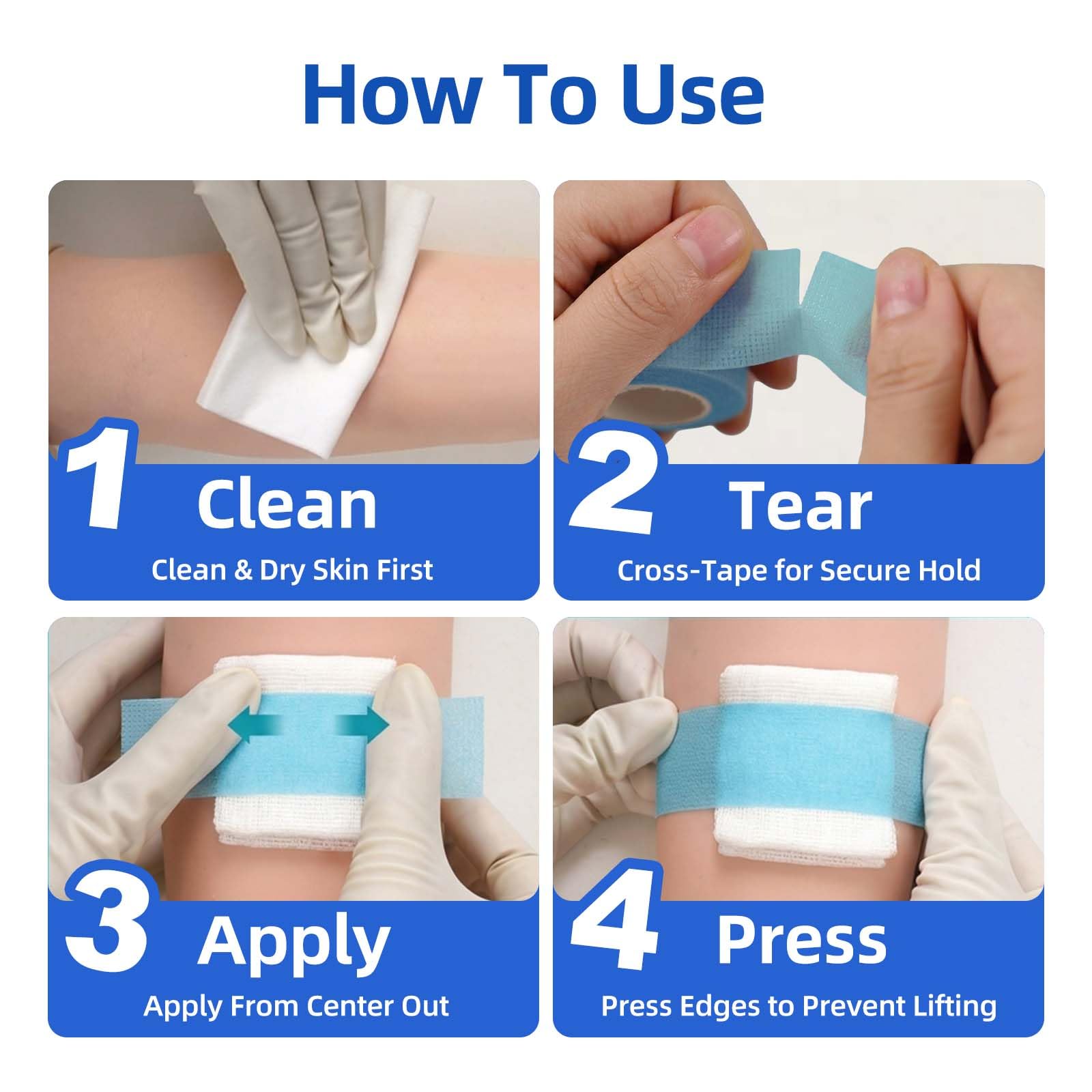 Two-roll Niceful silicone tape for dressings