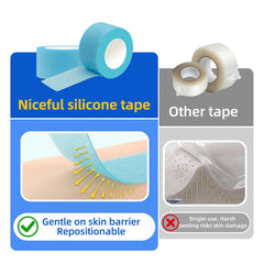 Painless removal silicone tape with gentle adhesive