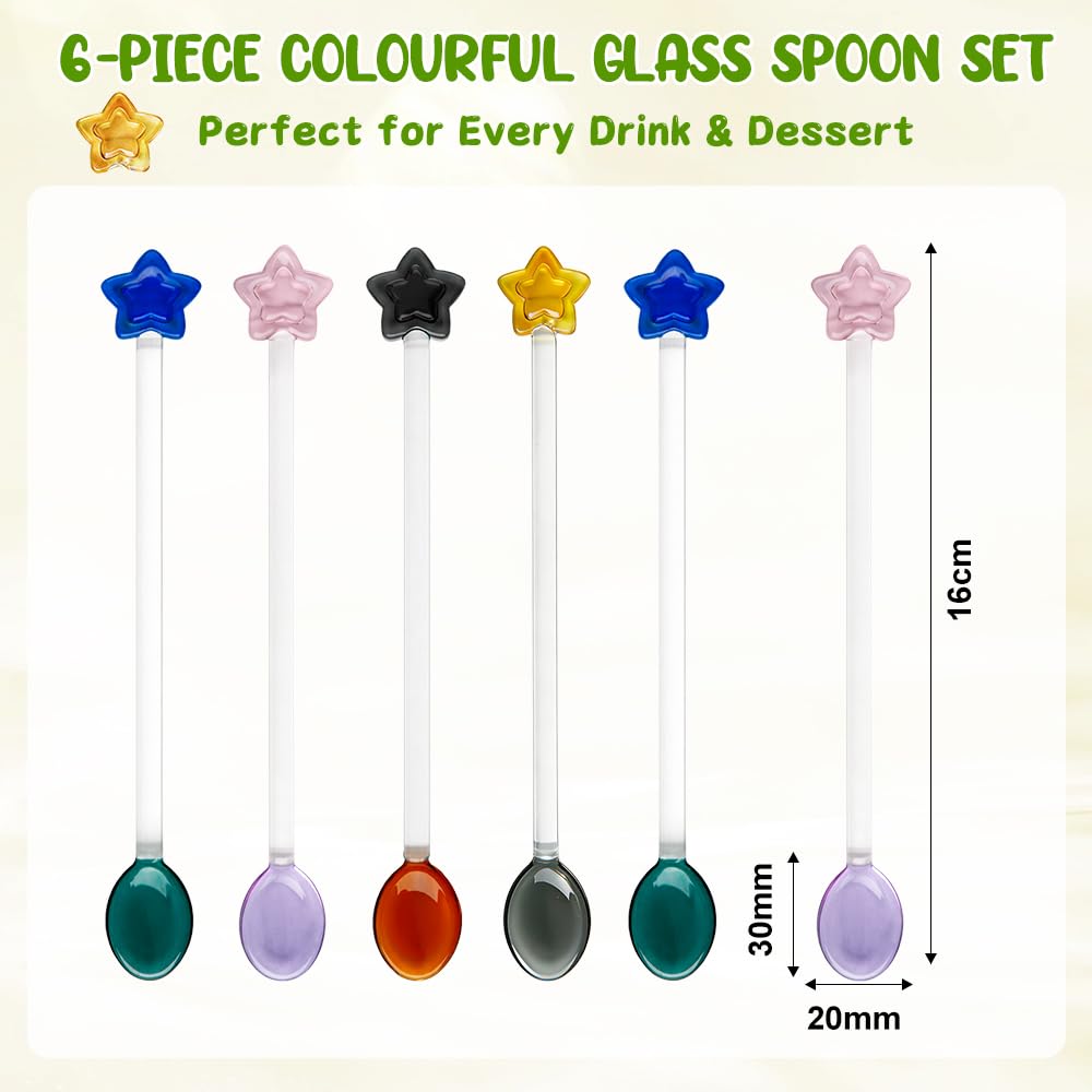 round end design glass spoon from NIEITRK set
