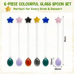 round end design glass spoon from NIEITRK set