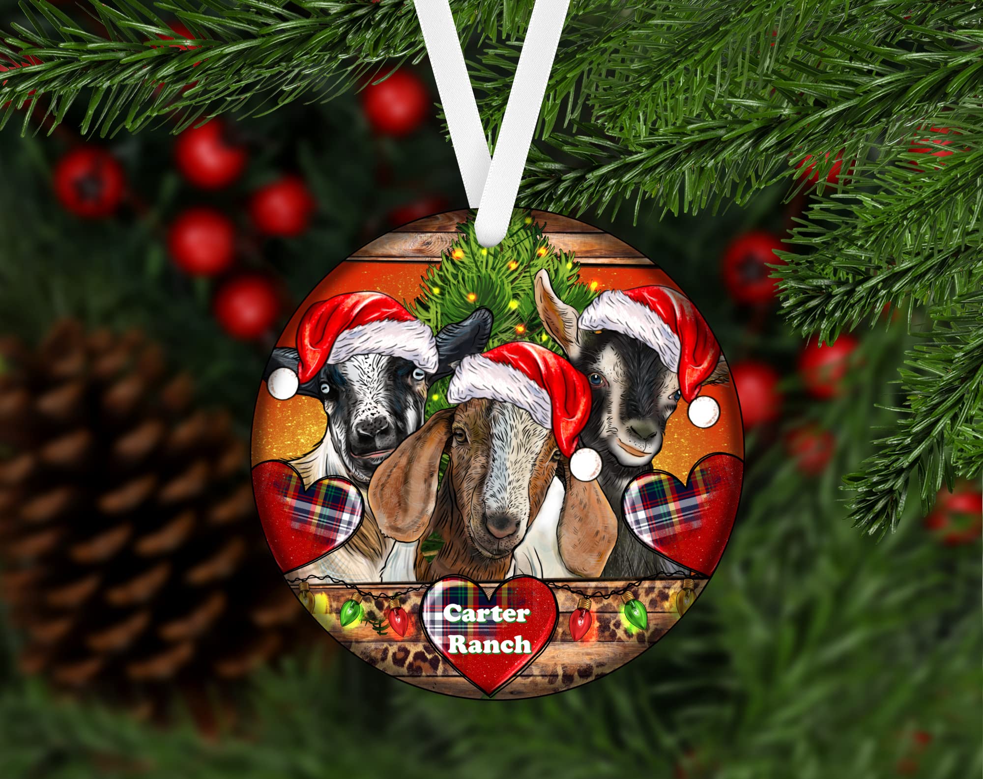 Nigerian Dwarf Goat ornament hanging on wall