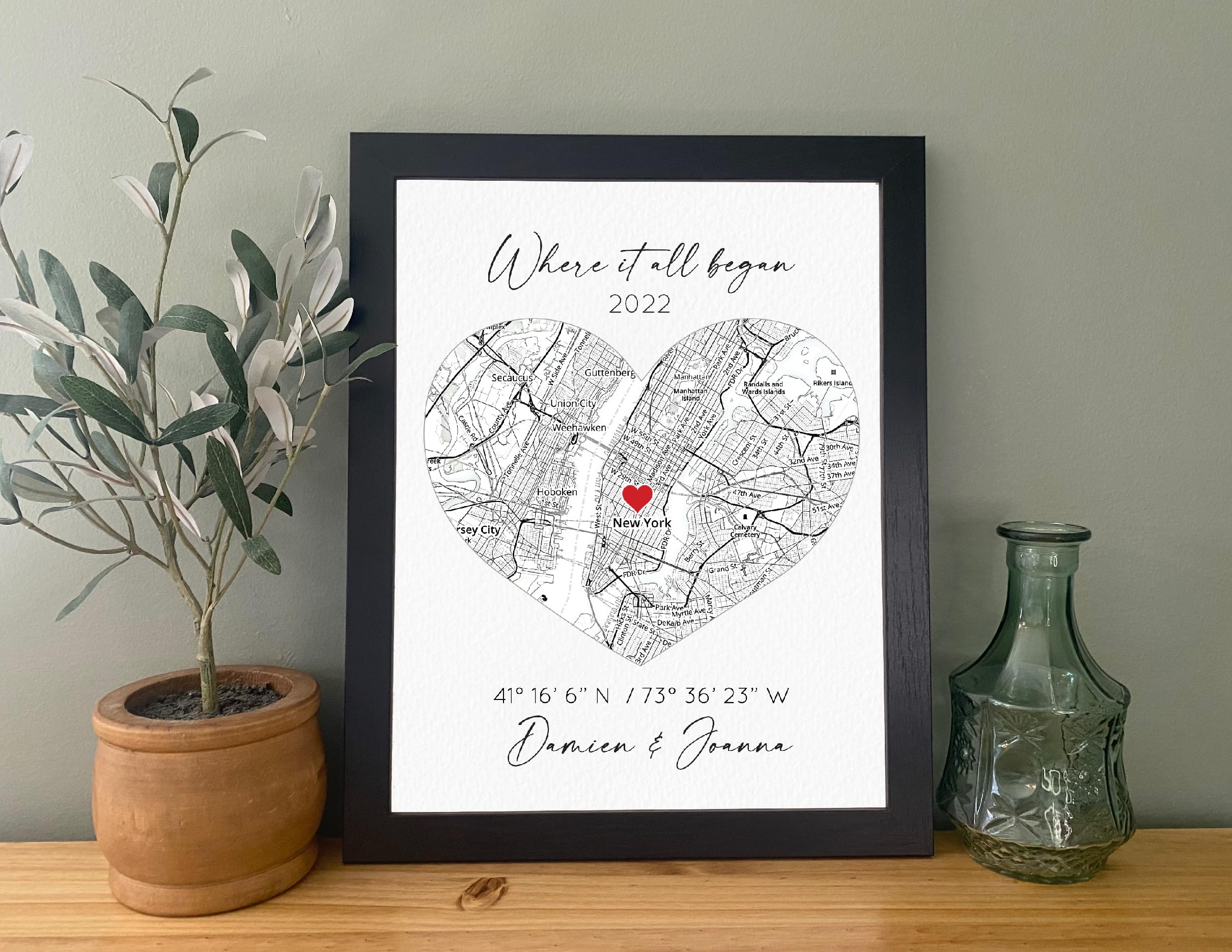 Night We Met map print as alternative view