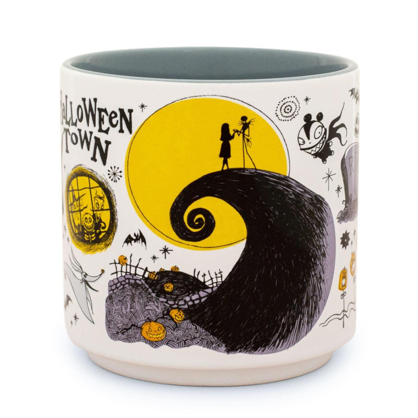 Gray interior Nightmare Before Christmas Disney ceramic mug