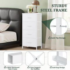 Anti-tip kit and stability feet on nightstand