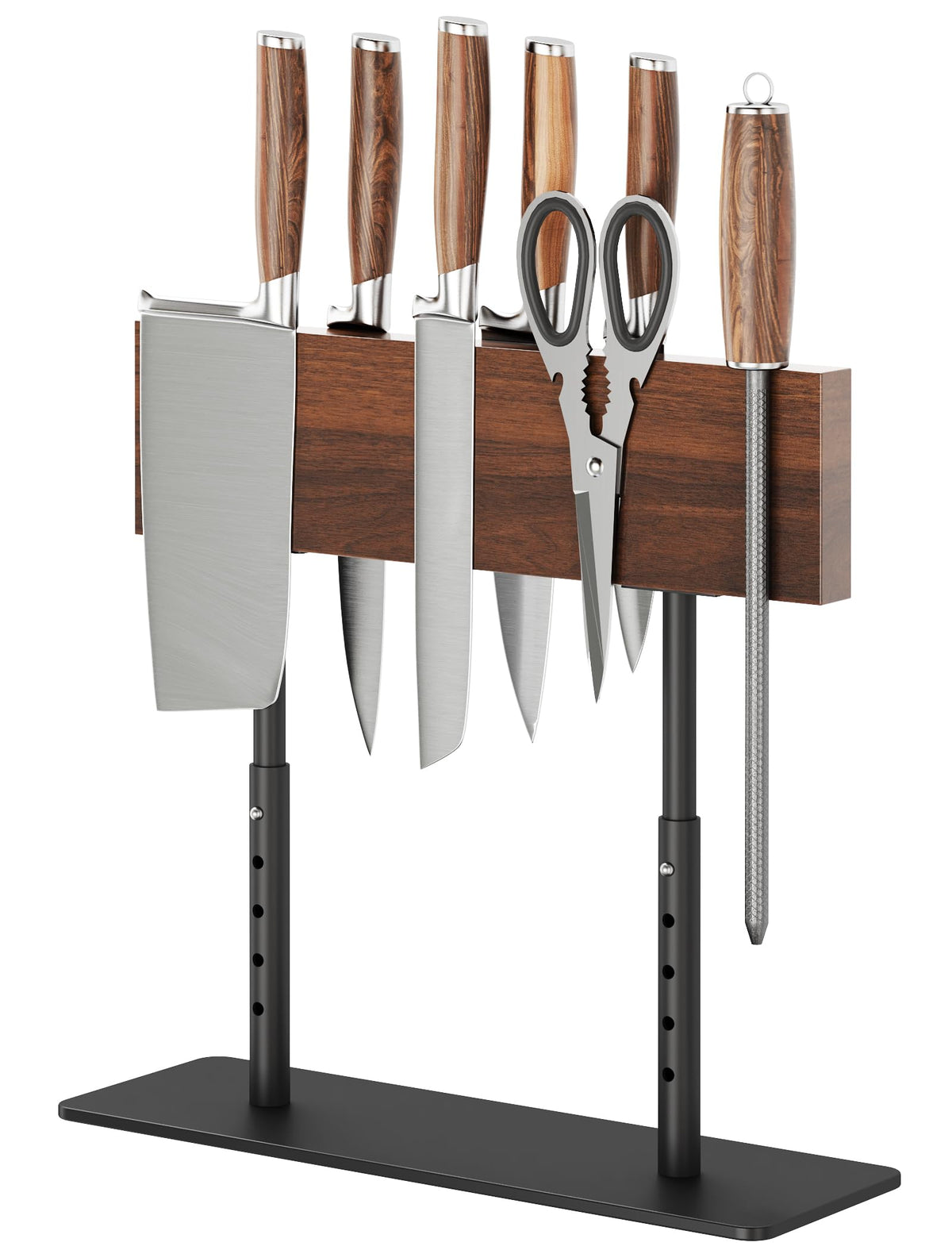 NiHome Acacia Wood Knife Block on kitchen counter