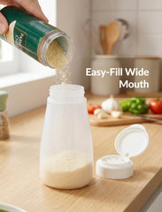 NiHome parmesan shaker set two-pack with screw-on lids