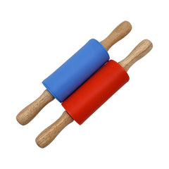 Nine inch total length rolling pin for kids