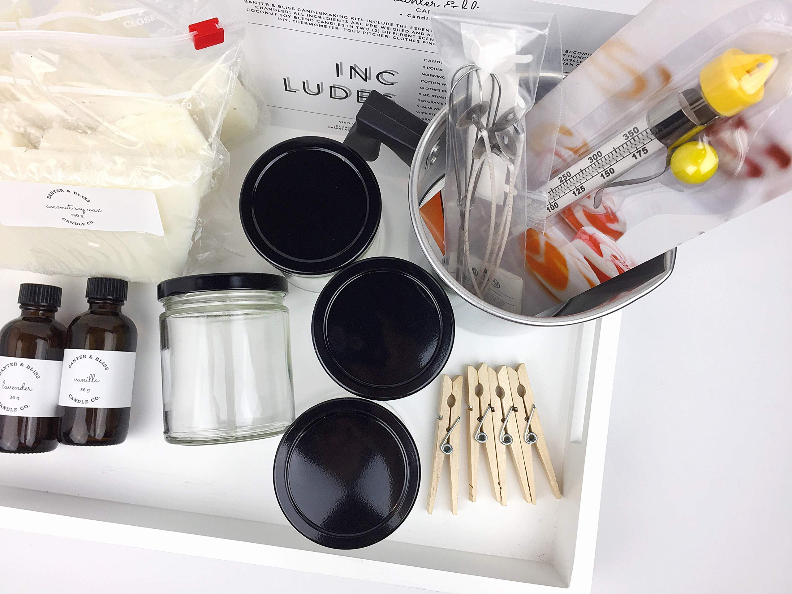 Nine ounce straight-sided jars with lids for candles