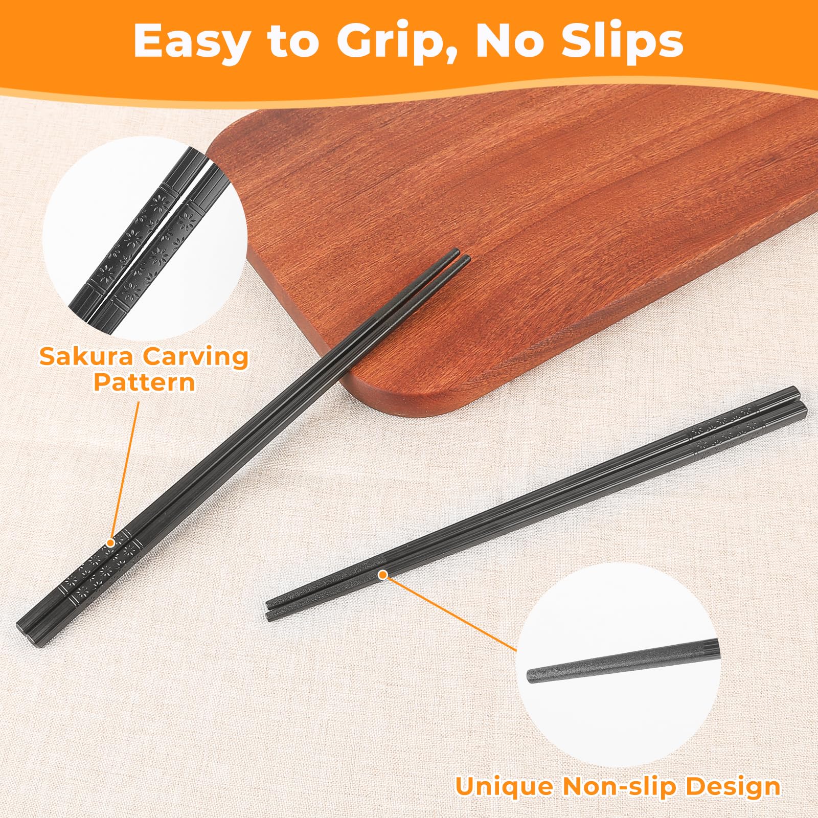 9.5 inch fiberglass chopsticks for Asian dining