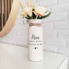 elegant ceramic vase for ninth anniversary keepsake