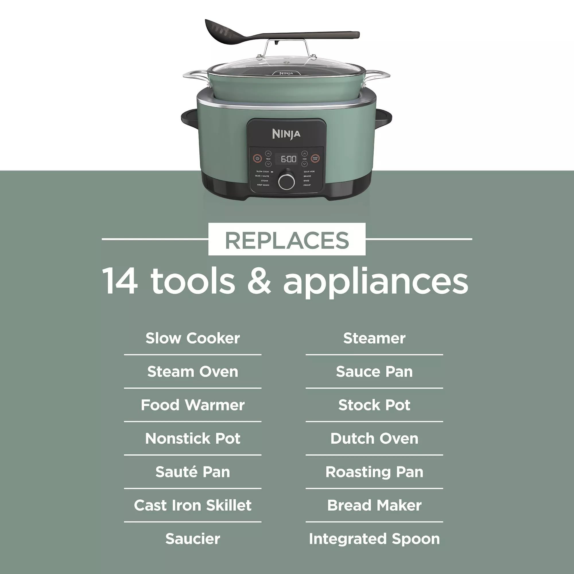 8-in-1 functionality of Ninja cooker