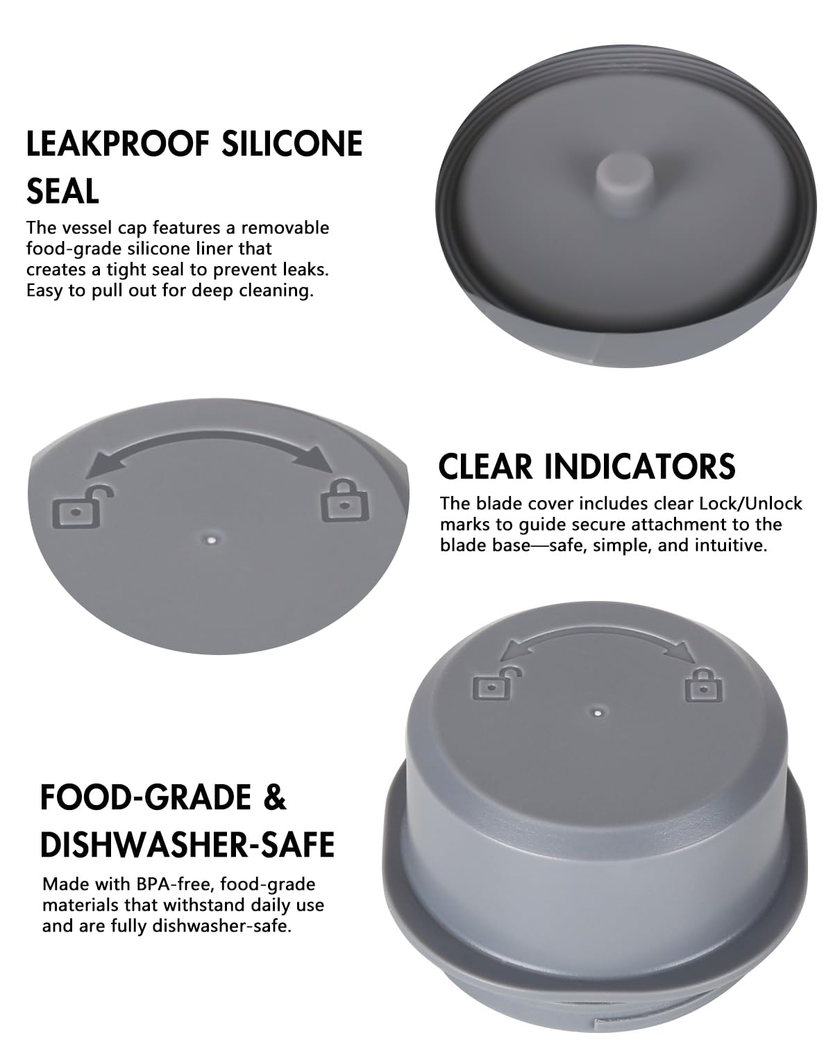 Dishwasher safe BPA-free blender parts