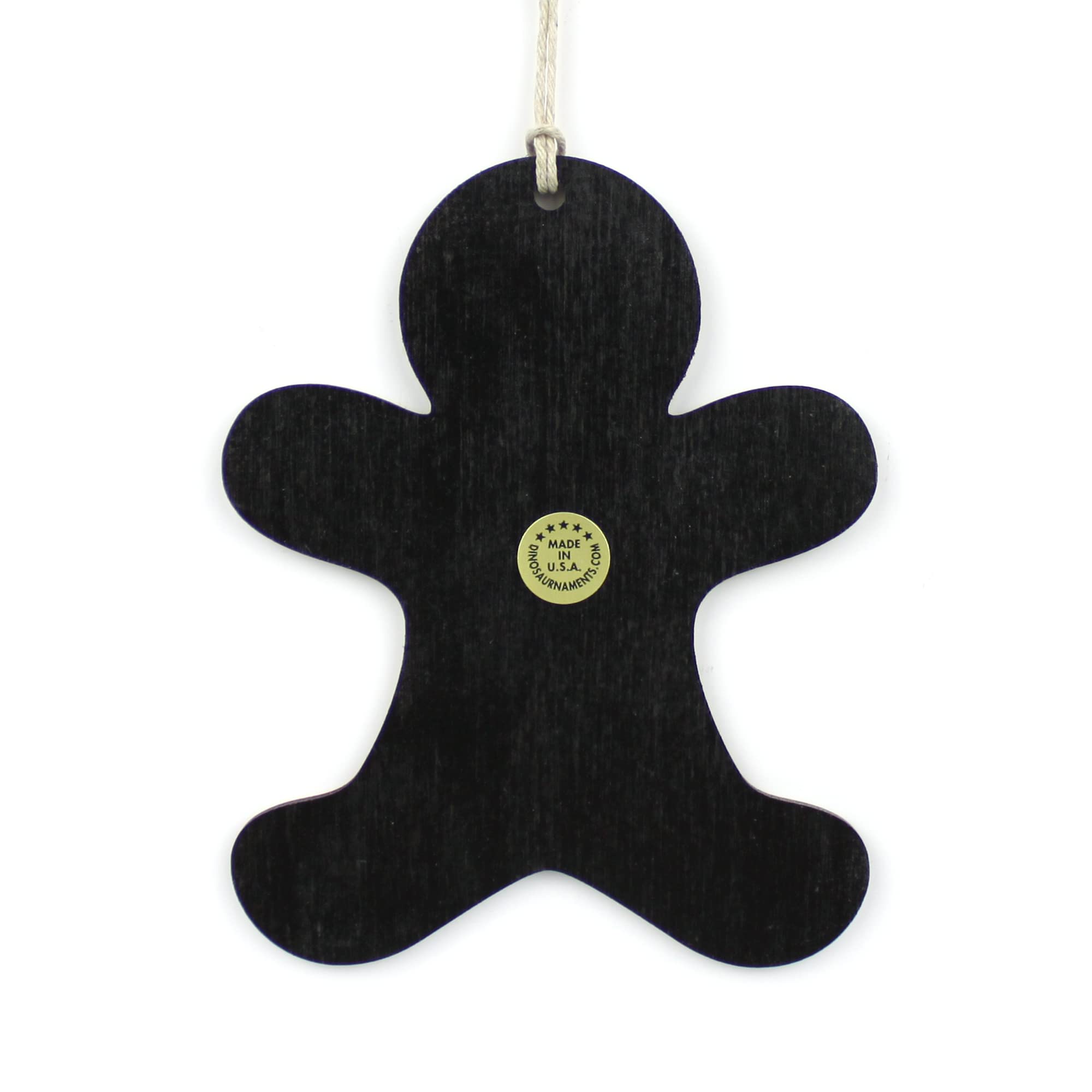 Ninja Gingerbread Man Christmas Ornament used as gift tag