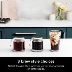Ninja coffee maker compatible with K-Cup pods contrast image