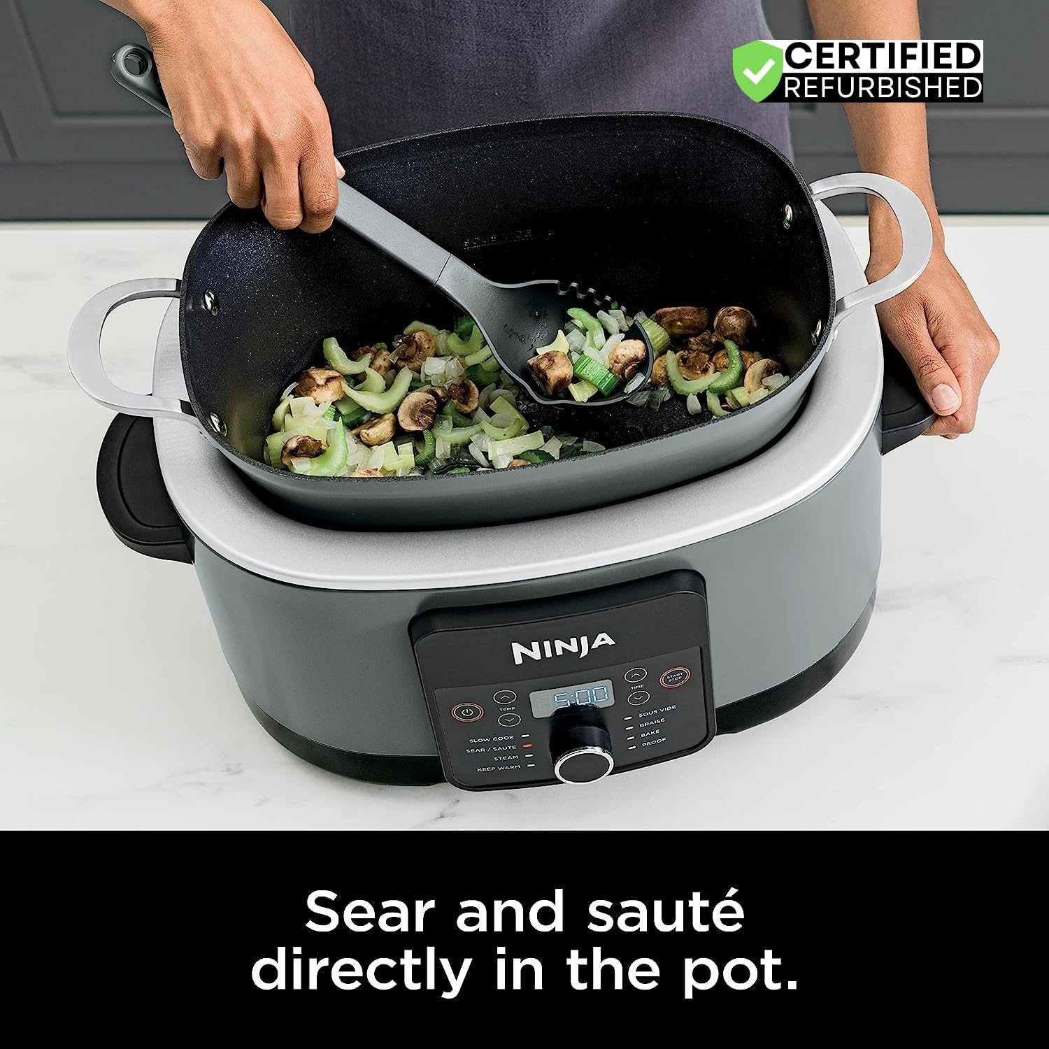 Oven safe up to 500 degrees F with Triple Fusion Heat Tech