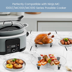 Ninja Possible Cooker Pro compatible rack with 8.5 qt crock