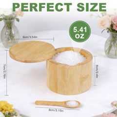 Ninsula salt cellar with 360 degree magnetic lid close-up