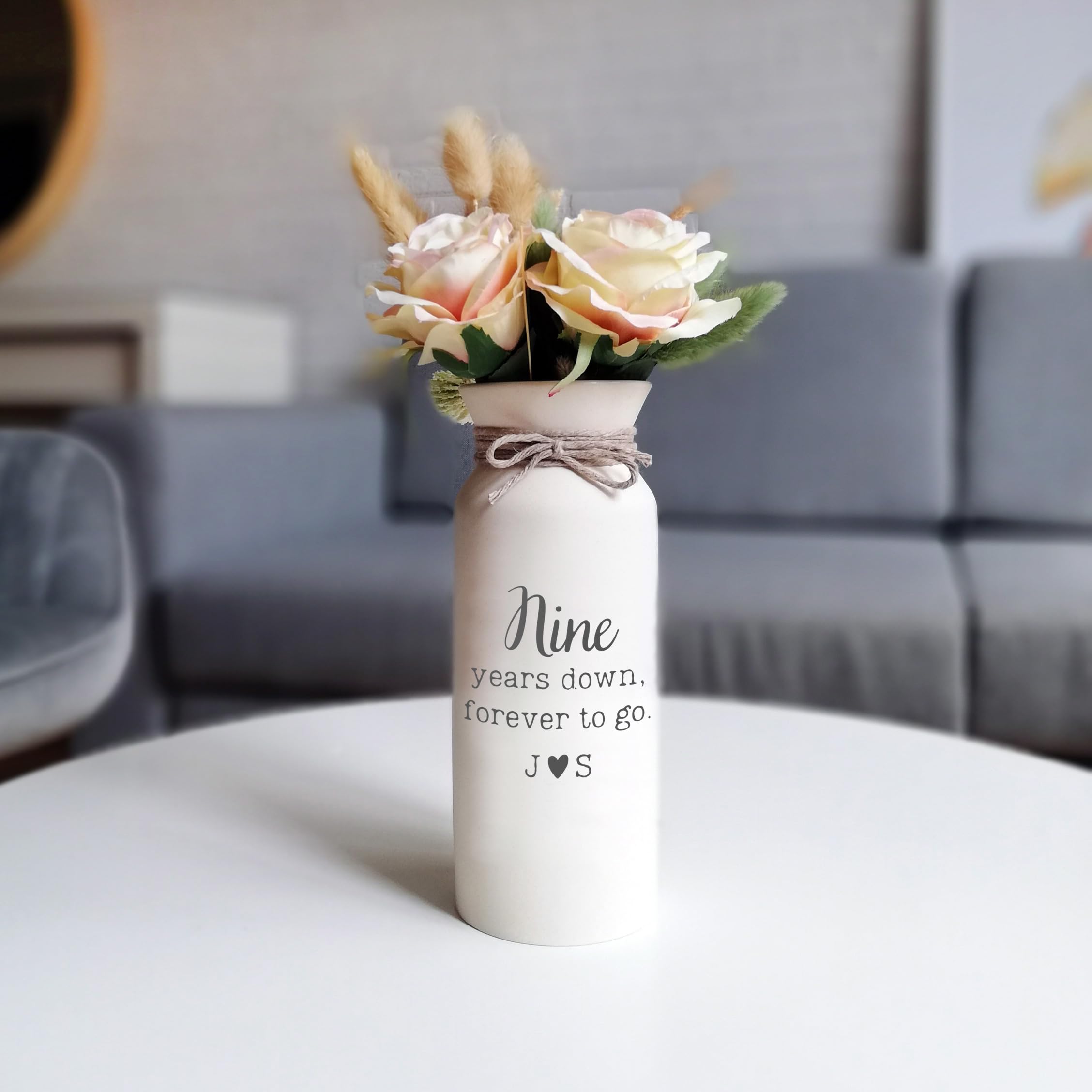 vase suitable for husband and wife with monogram engraving